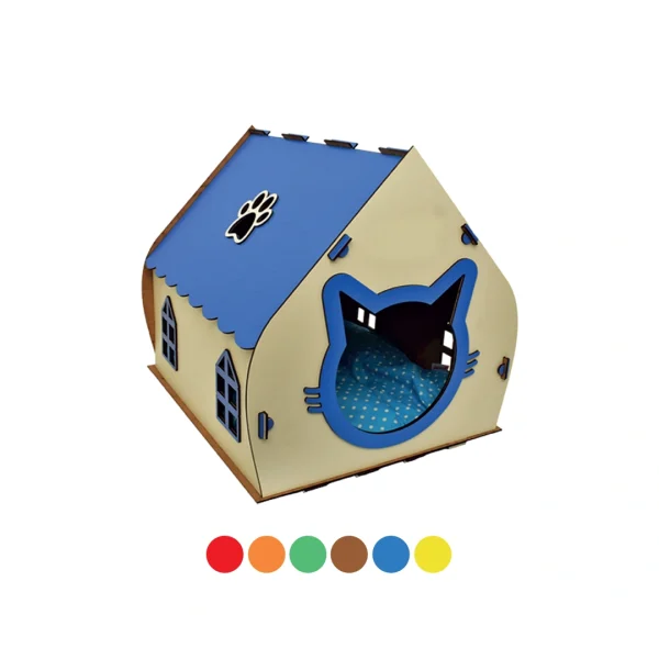 Ahşap Kedi Evi (37x42x40cm)